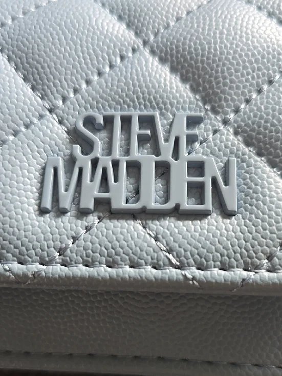 Steve Madden Quilted Mini Pouch - Powder Blue - Picture 5 of 7